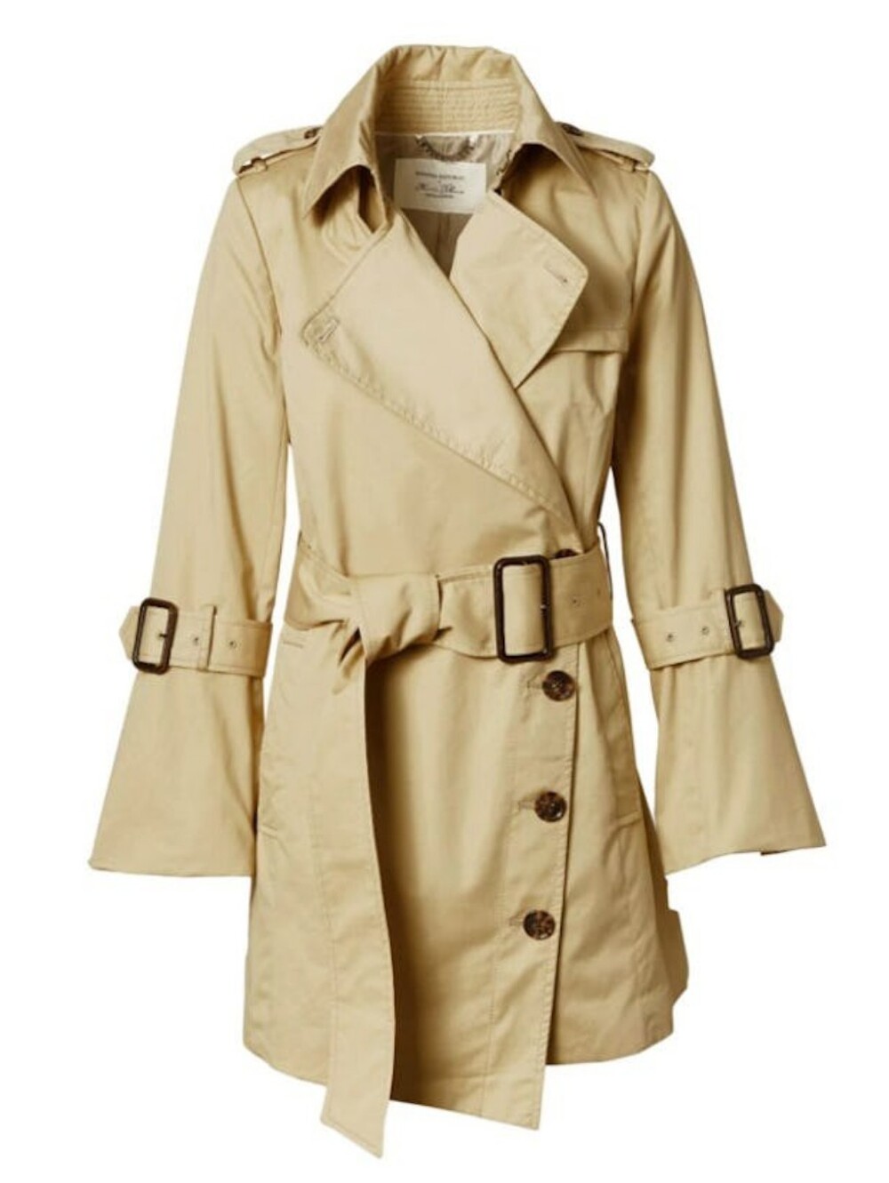 Banana Republic x Olivia Palermo Asymmetrical Trench Coat in Tan